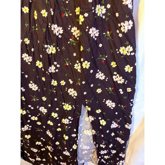 Romantic Floral Dress Sexy Slit Cottagecore Indie Dark Academia Womens Plus 2X - Picture 3 of 5